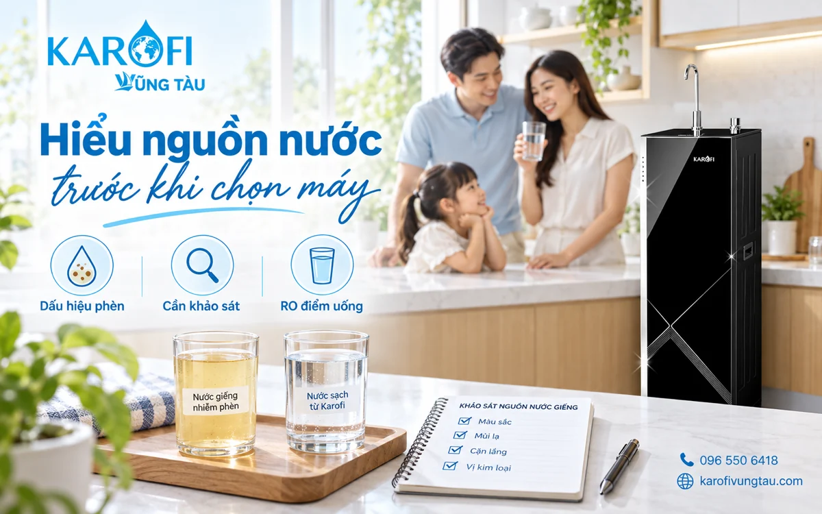 Nước giếng nhiễm phèn xử lý thế nào trước khi chọn máy lọc?