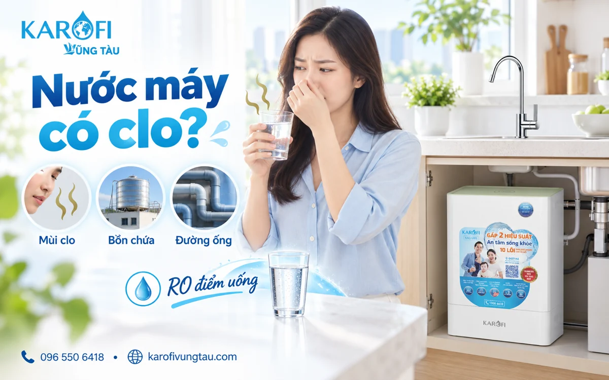 Nước máy có clo có cần lọc thêm không?