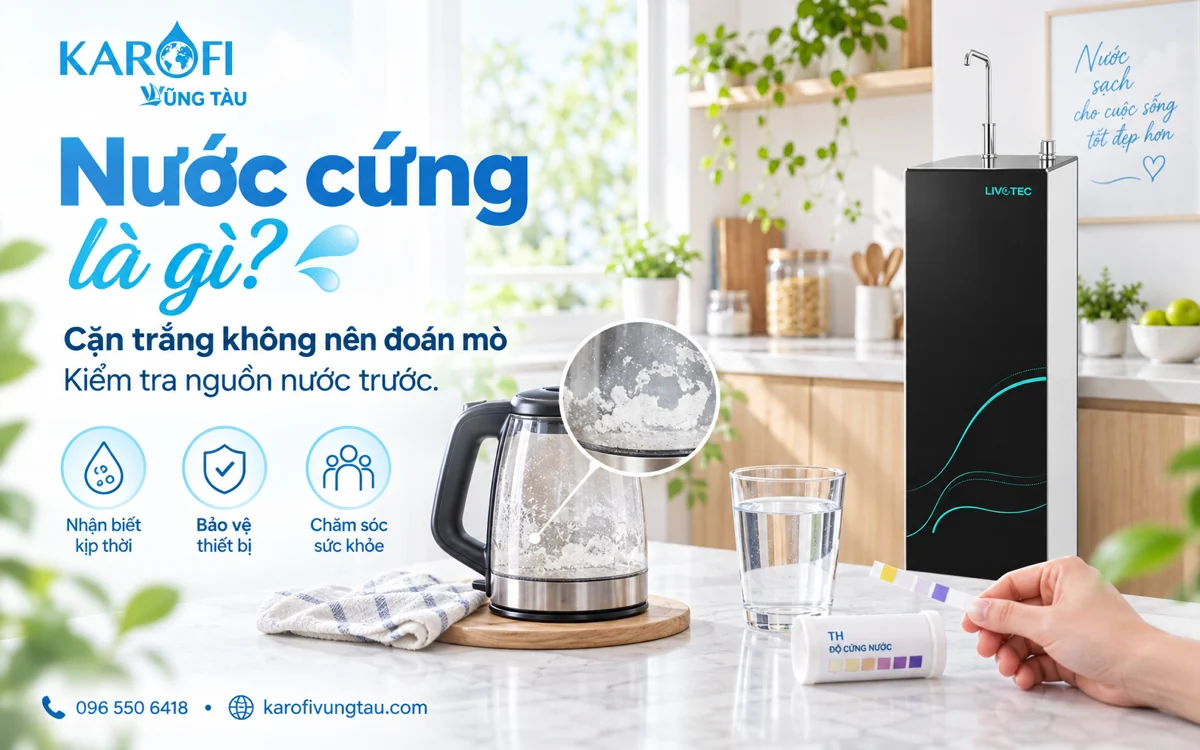 Nước cứng là gì và vì sao hay có cặn trắng?
