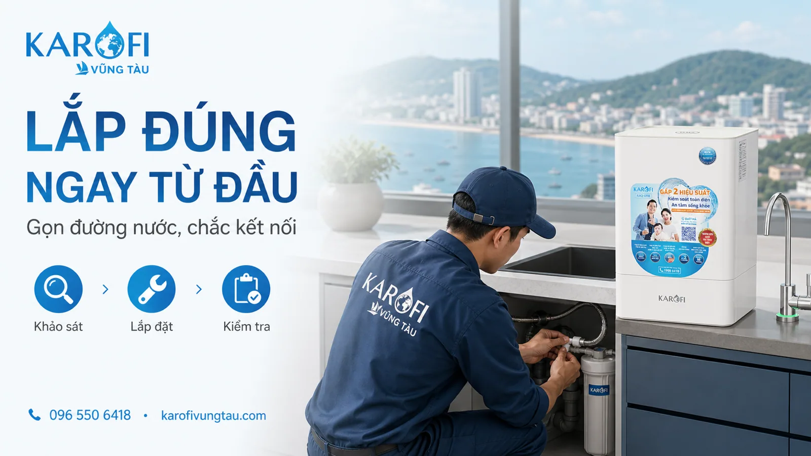 Lắp đặt máy lọc nước Bà Rịa Vũng Tàu: đúng ngay từ đầu