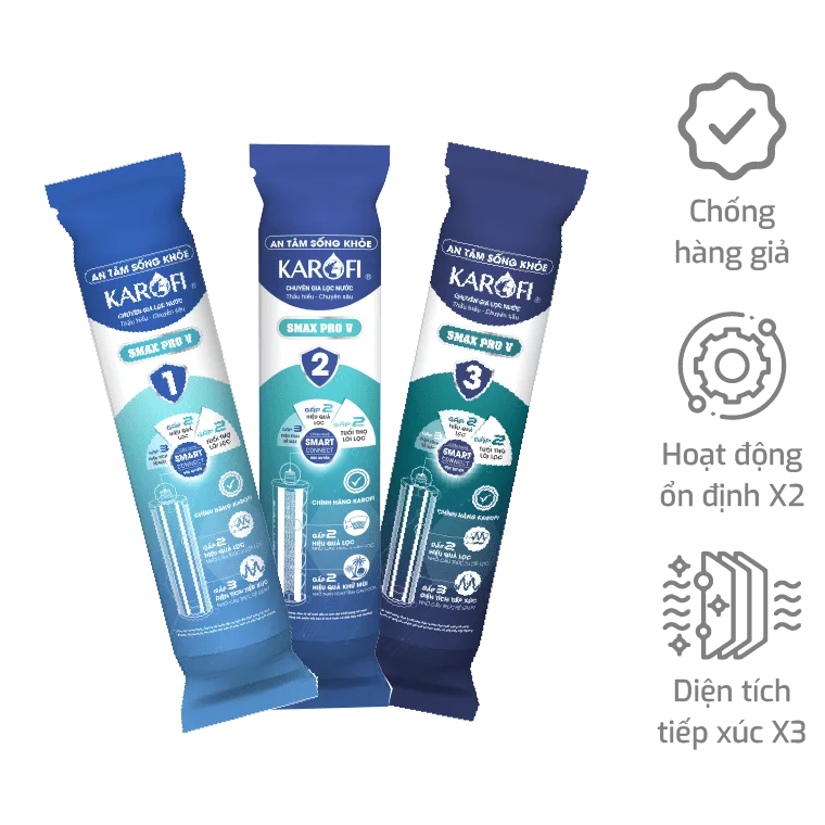 3 lõi lọc thô KAROFI - Smax Pro V1, 2, 3