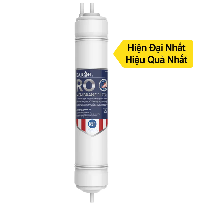 Màng RO Mỹ 100 GPD KAROFI thay nhanh