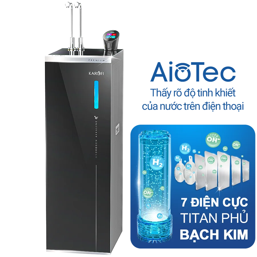 Máy lọc nước nóng lạnh Hydro-ion kiềm Karofi KAE-S88 PROMAX